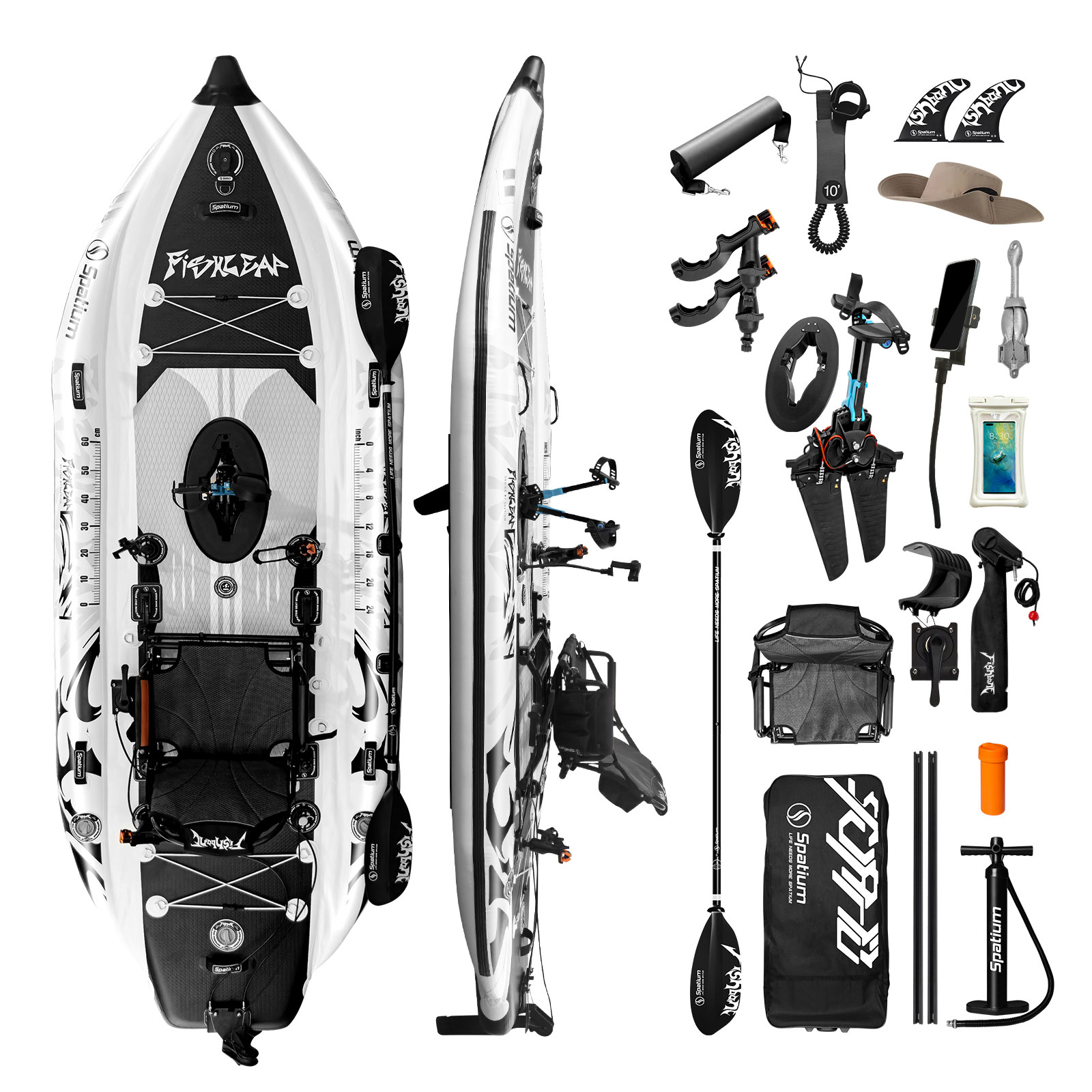 Fishing Kayak Inflatable - Надувной рыболовный каяк Spatium 11.5 футов